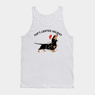 Pup's Lighted Holiday, Christmas Dog Tank Top